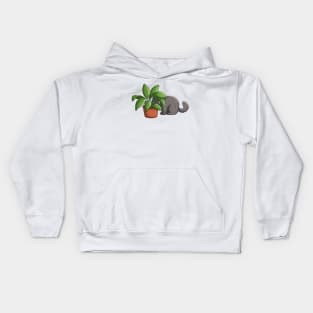 Cat And Plant Kids Hoodie